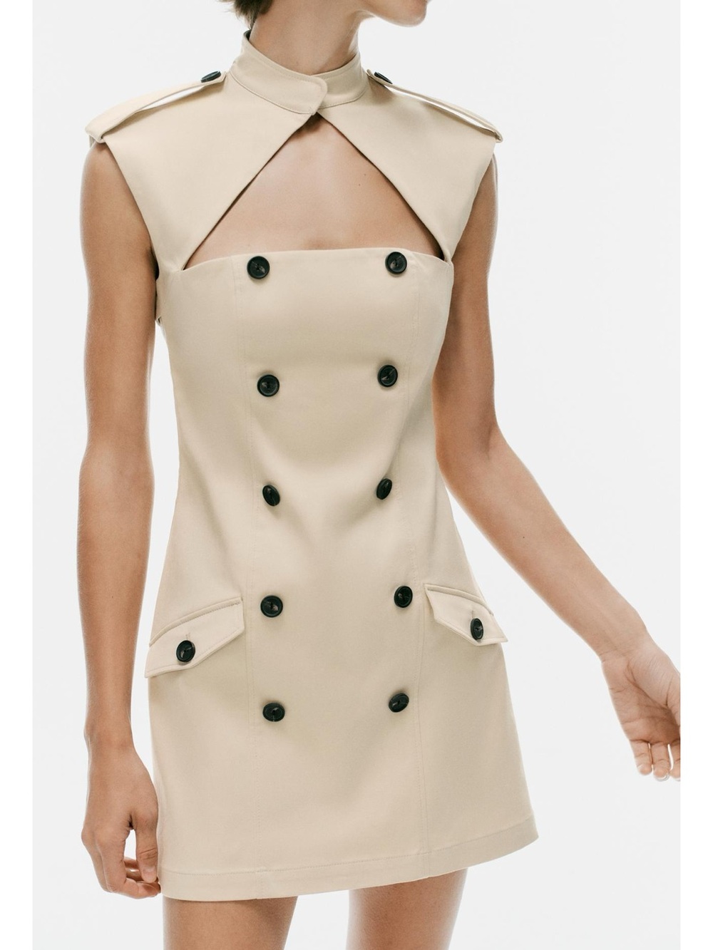 Zara TRENCH MINI DRESS WITH SLIT